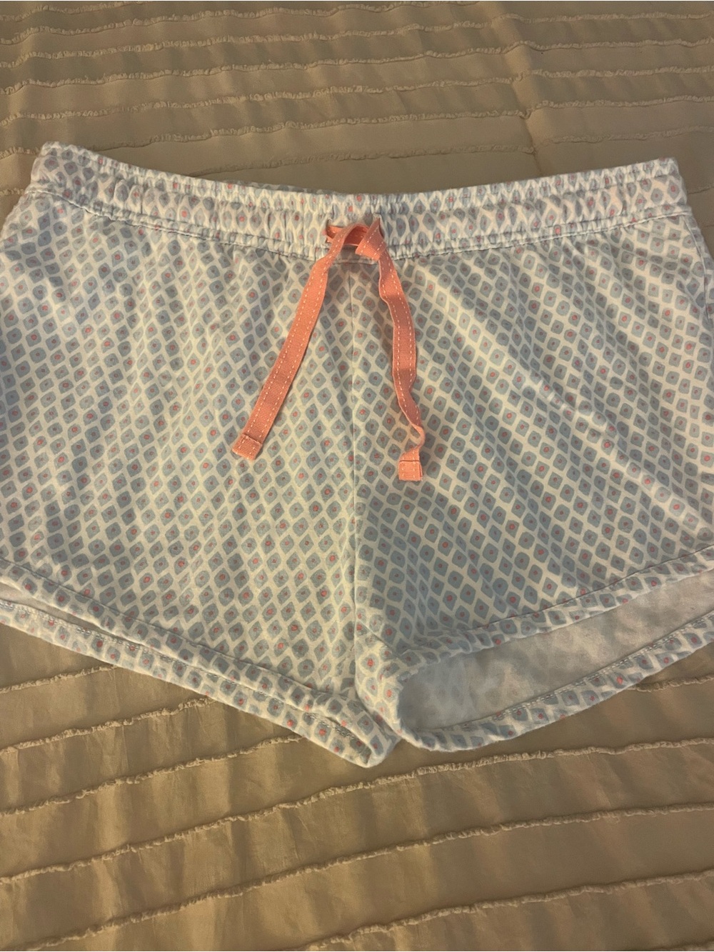 SOUTHERN TIDE White Patterned Cotton-Blend Sleep Shorts with Drawstring Small